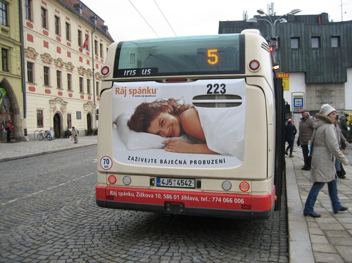 Back board - Autobus Irisbus (111x90 a 67x37 cm)