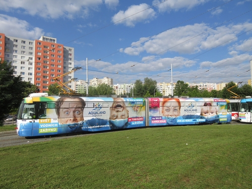 Referenční foto: Polep tramvaje Aqualand Moravia