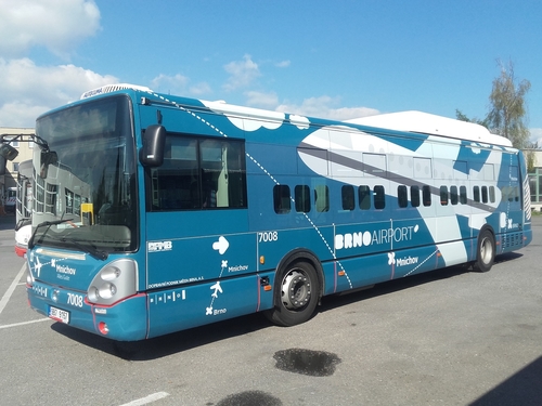 Referenční foto: Polep autobusu Brno Airport