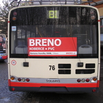 Fólie na zádi trolejbusu (240x30 cm, 130x50 cm)